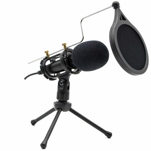 Compact, omnidirectional condenser microphone for smartphones, game commentary, stand microphone, smartphone microphone, recording microphone, live br