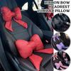 Fashion Car Interior Bowknot Neck Pillow Headrest Soft Bow Comfortable Waist Pillow Seat Cushion Universal Car Styling