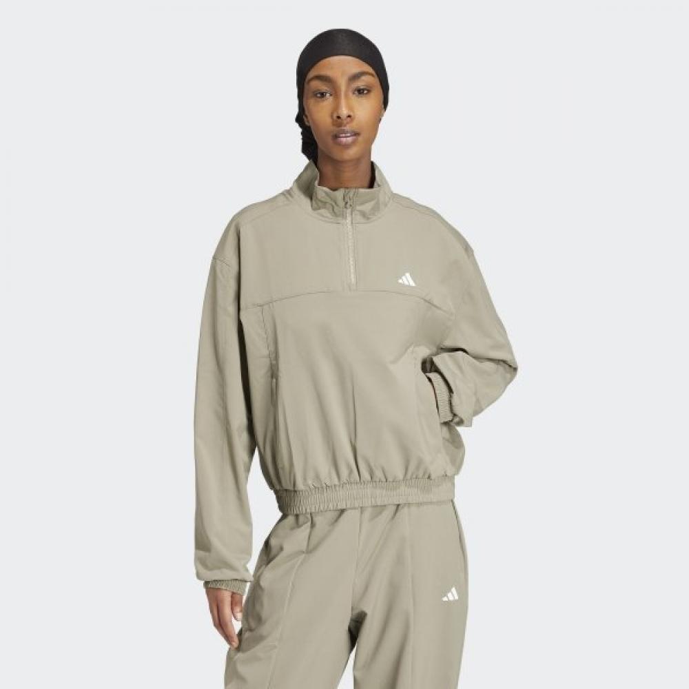 Adidas Women S Spring Autumn Daily Anorak Ix1028 Aero Lady Train eSSential Woven Quarter...