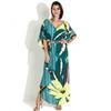 2022 Быстросохнущая летняя женская пляжная одежда с богемным принтом, кафтан, накидки, длинное пляжное платье, хлопковая туника, одежда для плавания, накидка Q935