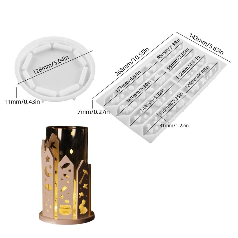 3D Silicone House Candle Holder Mold Handmade Crafting Moulds Hollow House Moulds for Resin Crafts and Home Decoration