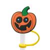 1PCS Happy Helloween Straw Cap PVC Helloween Gost Pumpkin Straw Toppers For Tumble Drink Decoration Straw Charms Straw Cover