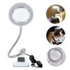 New LED Clip-on Desk Lamp with Magnifying Glass for Eye Protection - Convenient, Bright, Adjustable - Ideal Clamp Table Lamp for
