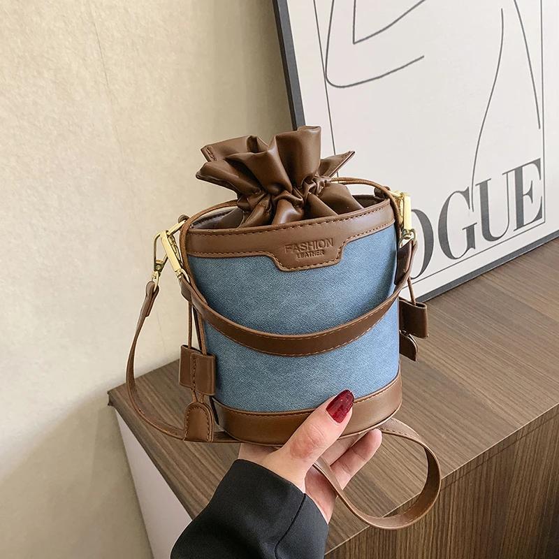 Швейные нитки Trend Crossbody сумки Bucket Fashion Высококачественные сумки через плечо для женщин Женские сумки на шнурке