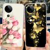For Vivo V40 / V40 SE / V30 / V30 PRO / V30 Lite Back Cover Case Soft Clear Silicone Shockproof Protection Funda Women Fashion