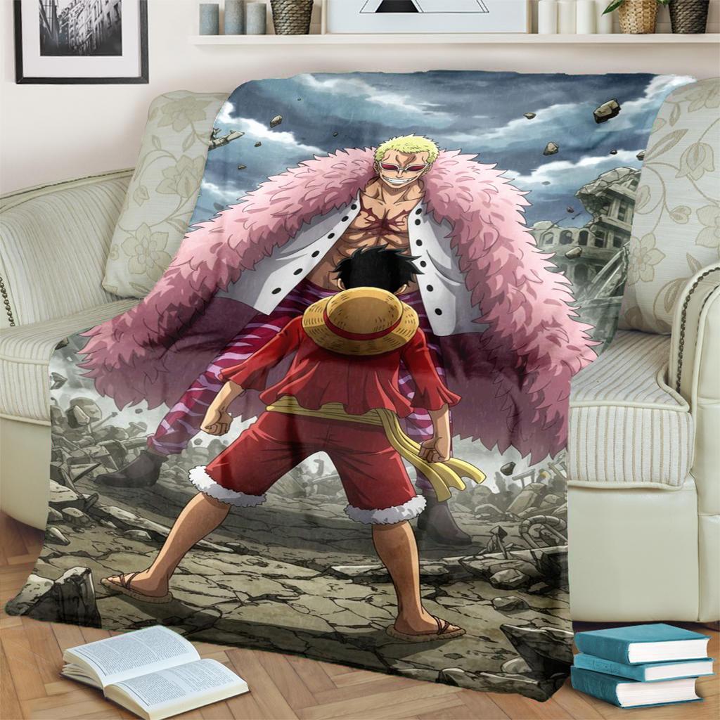 Warm "ONE PIECE" Pattern Blanket Flannel for Sofa, Bed, Bedroom, Chair, Picnic, Travel and Outdoor