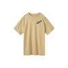 Alphabet Logo Print Casual Sport Round Neck Pullover Short Sleeve T-Shirt Women Tops Khaki DR9003-252
