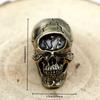 One Eyed Skull Head Brass Knife Beads EDC DIY Paracord Woven Bracelets Lanyard Key Chain Pendants Accessories Outdoor Tool Hangings Charms