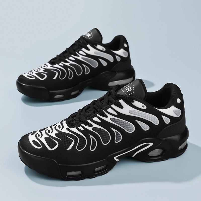 Thick-soled Large-size Sports and Leisure Men's Shoes Fly-woven Air Cushion Travel Shoes Running Shoes Men's Mesh Couple Shoes