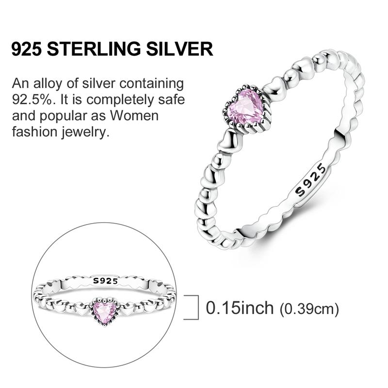Original Rings 925 Silver Simple Sparkling Heart Bow Dragon Firefly Star Moon Ring for Women Girls Wedding Jewelry Gift