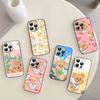 Милый Мультяшный Чехол Для Телефона B-Butterbear Для iPhone 17, 16, 15, 14, 13, 12, 11 Plus, Pro Max, Других Мягкий Черный Чехол