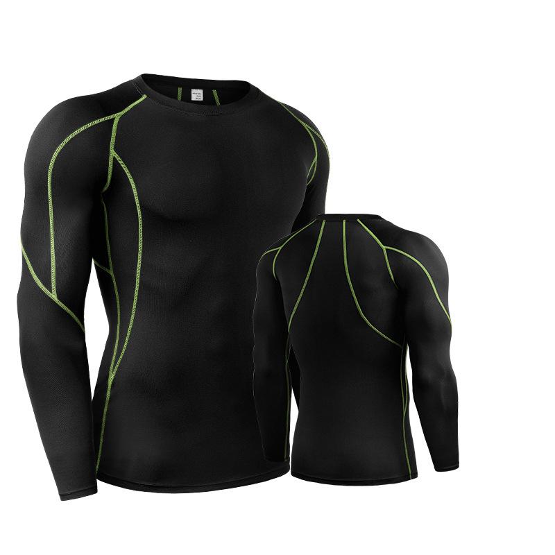 Men's T Shirt Tights Sports Elastic Quick-drying Compression Long Sleeve Fitness Clothing Running Training Clothing S M L XL XXL 3XL