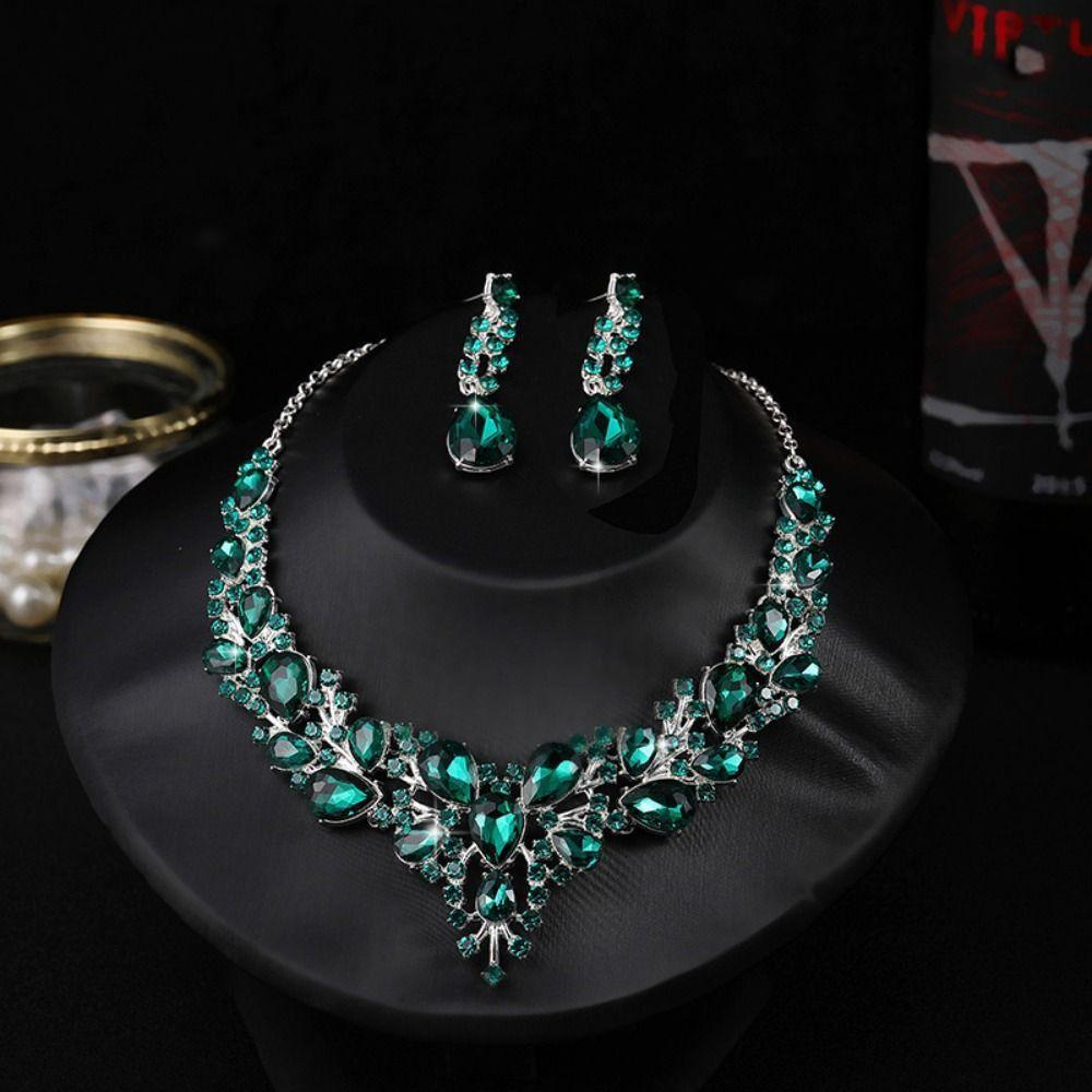 Jewelry Accessories Wedding Jewelry Set Women Necklace Necklace Ear Studs Set Korean Style Earrings