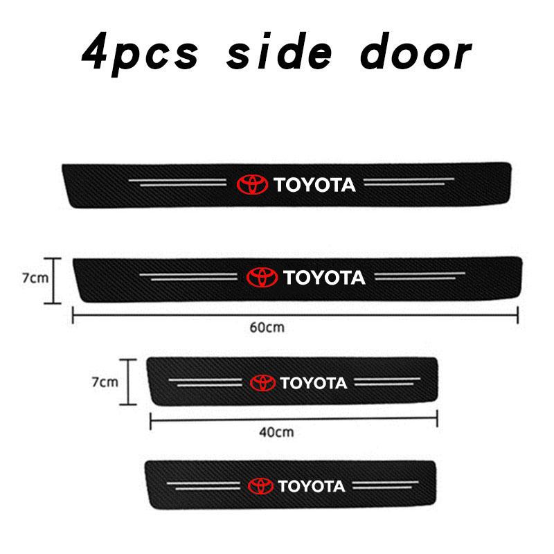 Car Door Sill Protector Scuff Plate Sticker Scratch Wear Guard for Toyota Corolla Yaris Rav4 CHR Hilux Land Cruiser Accessories