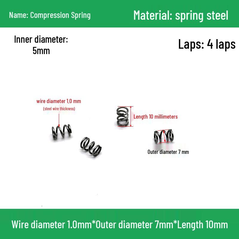 Сверхмощный Y-образный амортизатор с компрессионной пружиной, диаметр проволоки 1,0 мм, внешний диаметр 5-20 мм.