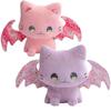 Cute Pink Japanese Cherry Blossom Kimono Style Flying Wings Bat Plush Toy Stuffed Bats Plushies for Kids Birthday Gift