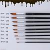 9pcs Long Handle Nylon Watercolor Brush Acrylic Painting Brushes Gouache Pen Pintura Art Supplies Artist Accessories Stationery