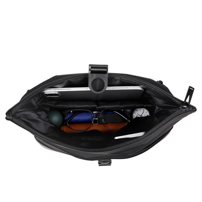 Мужской кожаный минималистичный скандинавский портфель кроссбоди – модная сумка через плечо для деловых поездок