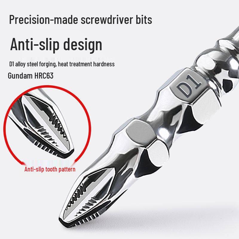 Магнитная противоскользящая крестовая электрическая отвертка высокой прочности с двусторонним сверхтвердым наконечником