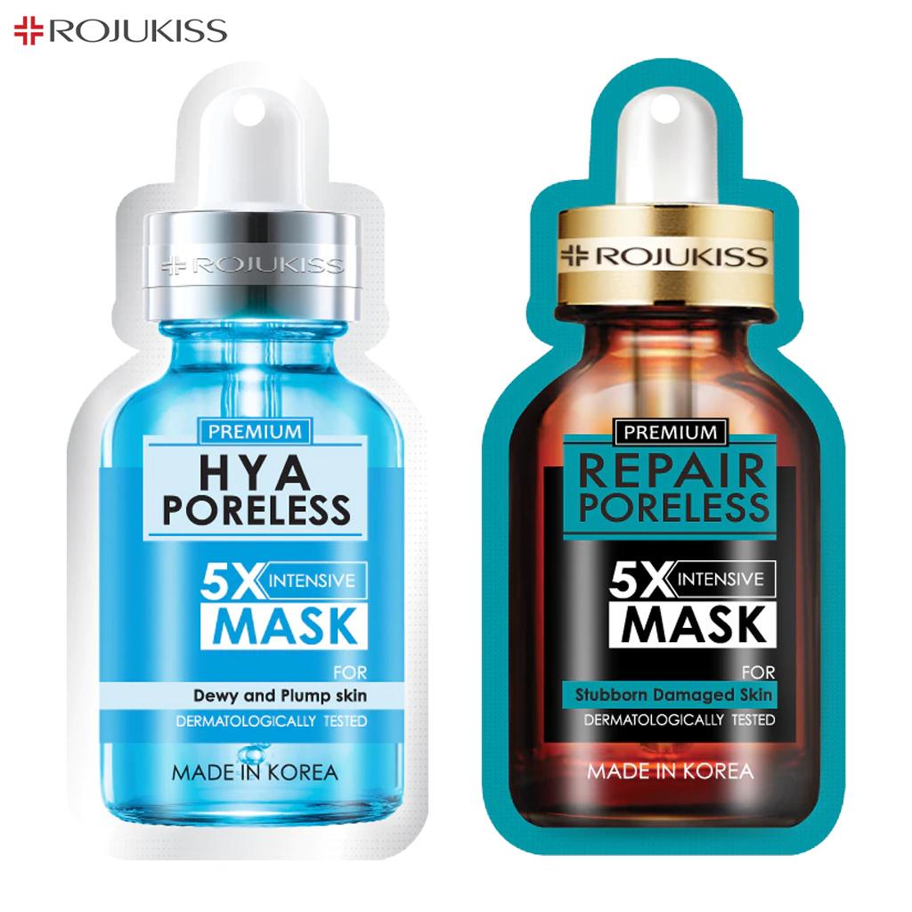 Rojukiss Акне/Укрепляющая/Красная сыворотка/Глута/HYA/Омега/Идеальная/Восстанавливающая/Белая/Цинковая интенсивная маска без пор 5X 25 мл - Thai Skincare