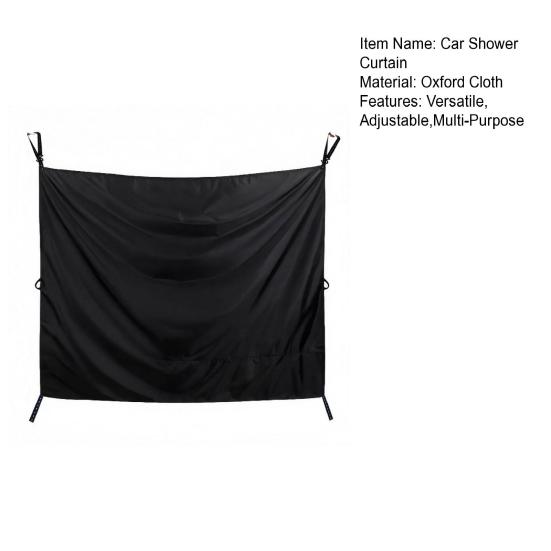 Car Shower Curtain Rear Door Curtain for SUVs Trucks Vans Universal Oxford Sun Shield Privacy Divider Curtain