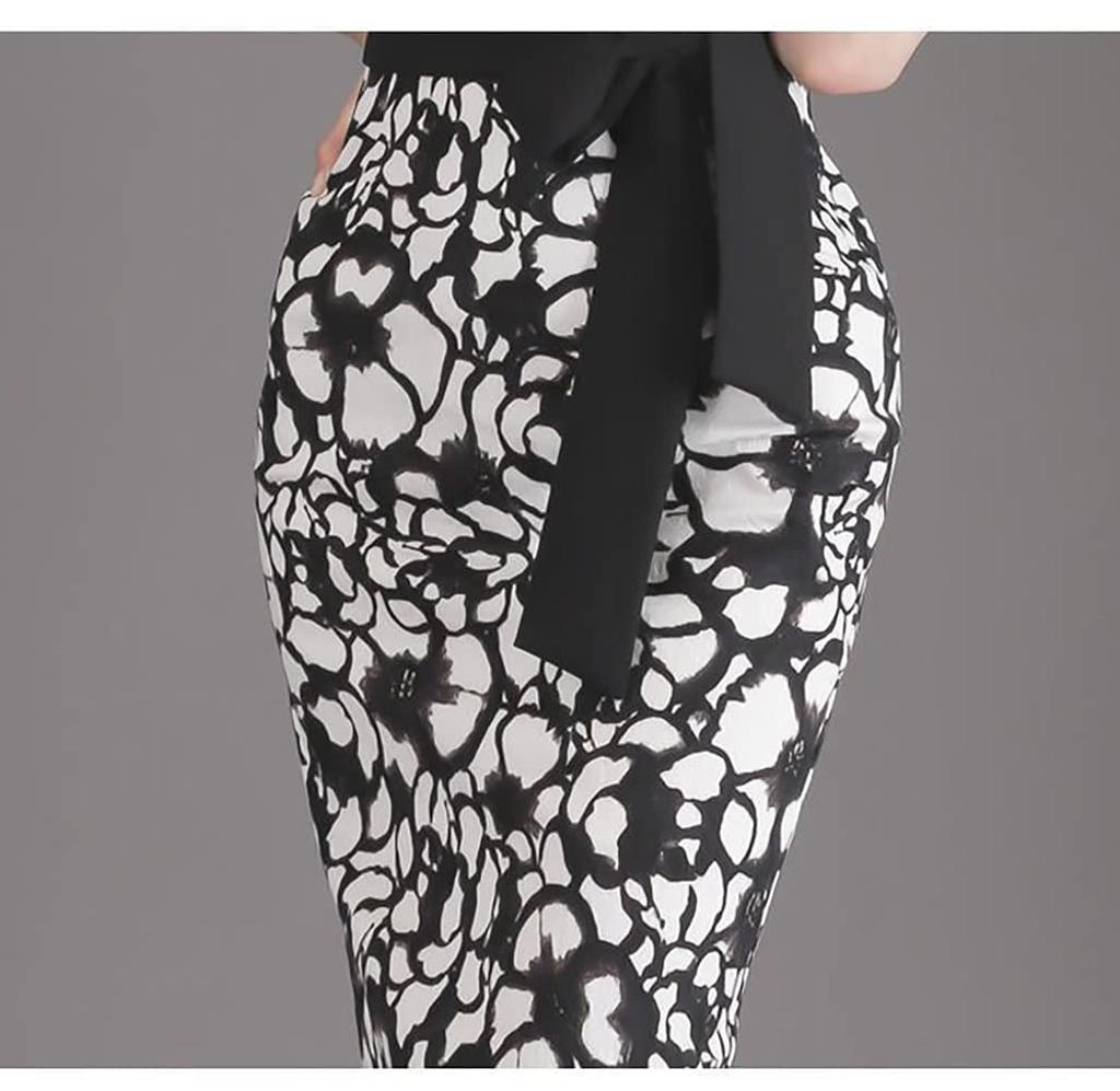 Village Tight Floral Print Sheath Short Sleeve Party Cabaret Summer Beautiful Neat and Beautiful Sexy Suitable for and Everyday 1018 H&T Women's