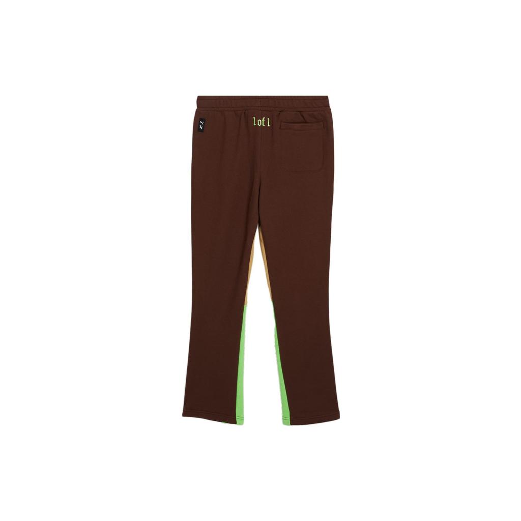 Puma Вязаные спортивные спортивные брюки с вышитым узором и эластичной резинкой на талии, мужские штаны, каштаново-коричневые 622822-01