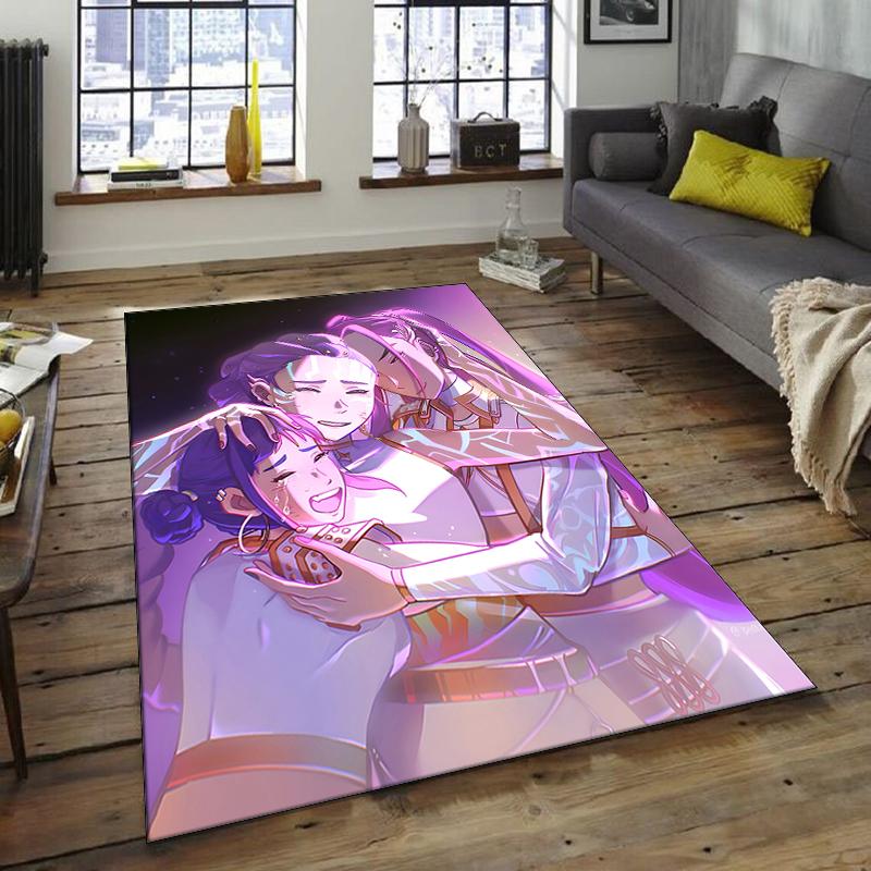 1pc KPop Demon Hunters160 Design Area Rug - Non-Slip, Soft & Cozy Floor Mat for Living Room, Bedroom, Office - Indoor/Outdoor Decorative Carpet