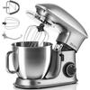 Robot Pâtissier ZEEGMA Planeet Chef - 6,5 L - 2200W - Accessoires Revêtus De Téflon - Régulation De Vitesse En 7 Étapes - Gris