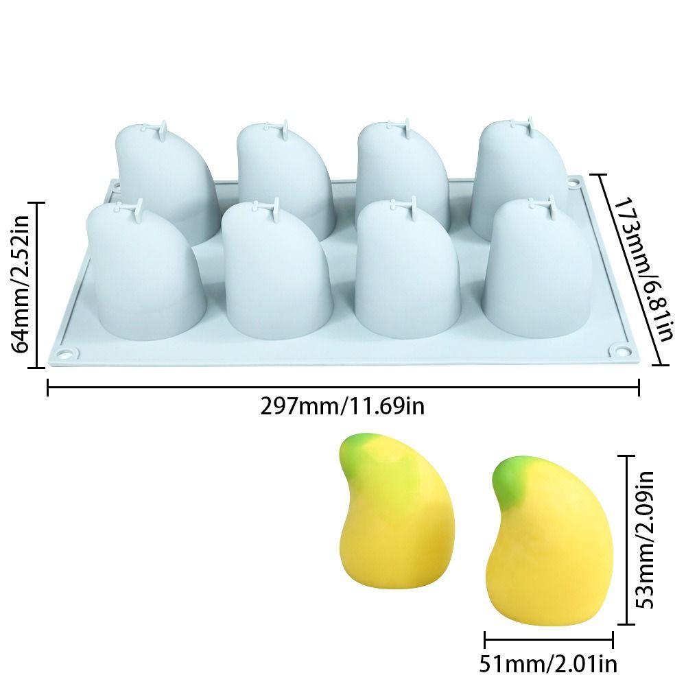 Food Grade Silicone Mango Mousse Cake Mold 15-Cavity French Pastry Mold Baking Mold Chocolate