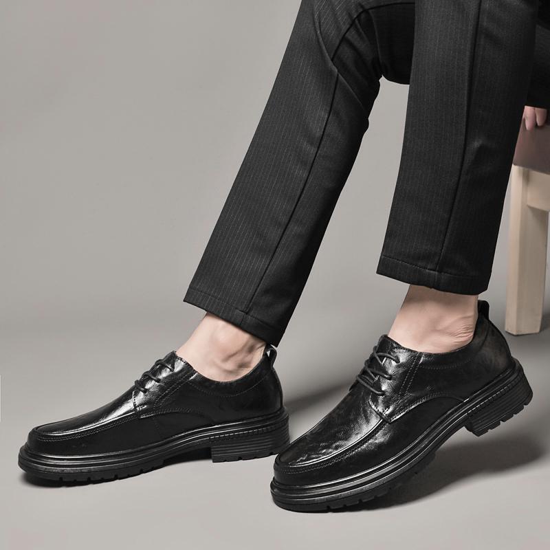 Fashion Outdoor Male Walking Flats Men Leather Casual Oxfords Shoes All-match Classic Men Shoes Wedding Handmade Men's Dress Footwear