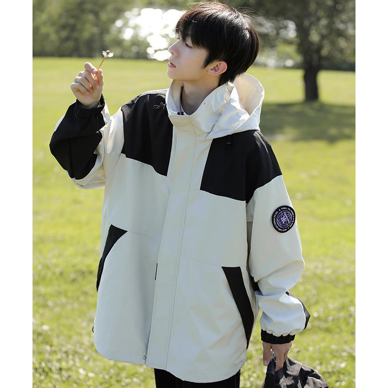 Пара модных брендовых курток мужская осенняя новая уличная ветрозащитная и водонепроницаемая рабочая одежда повседневная куртка свободная куртка