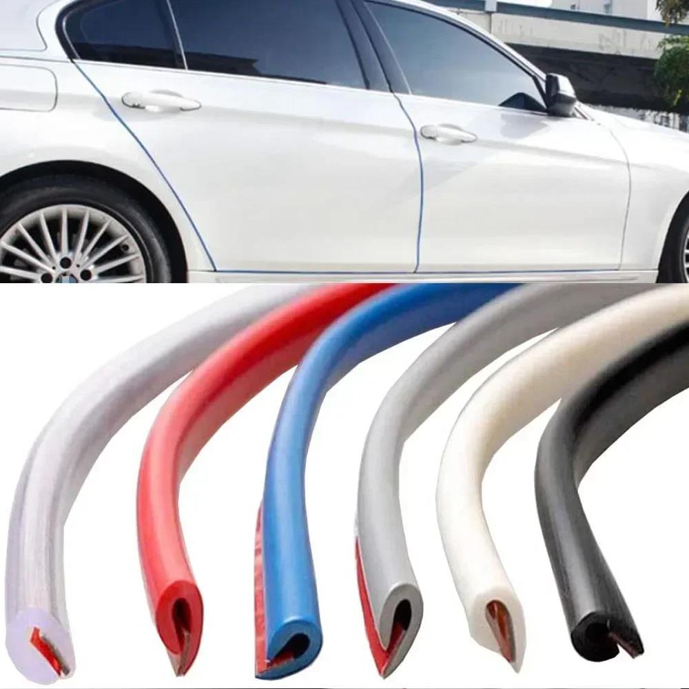Rubber Anti Collision Strip Car Door Invisible Anti-collision Anti-scratch Strip Sealing Guard Styling Protector Decor Interior Mirrors 6