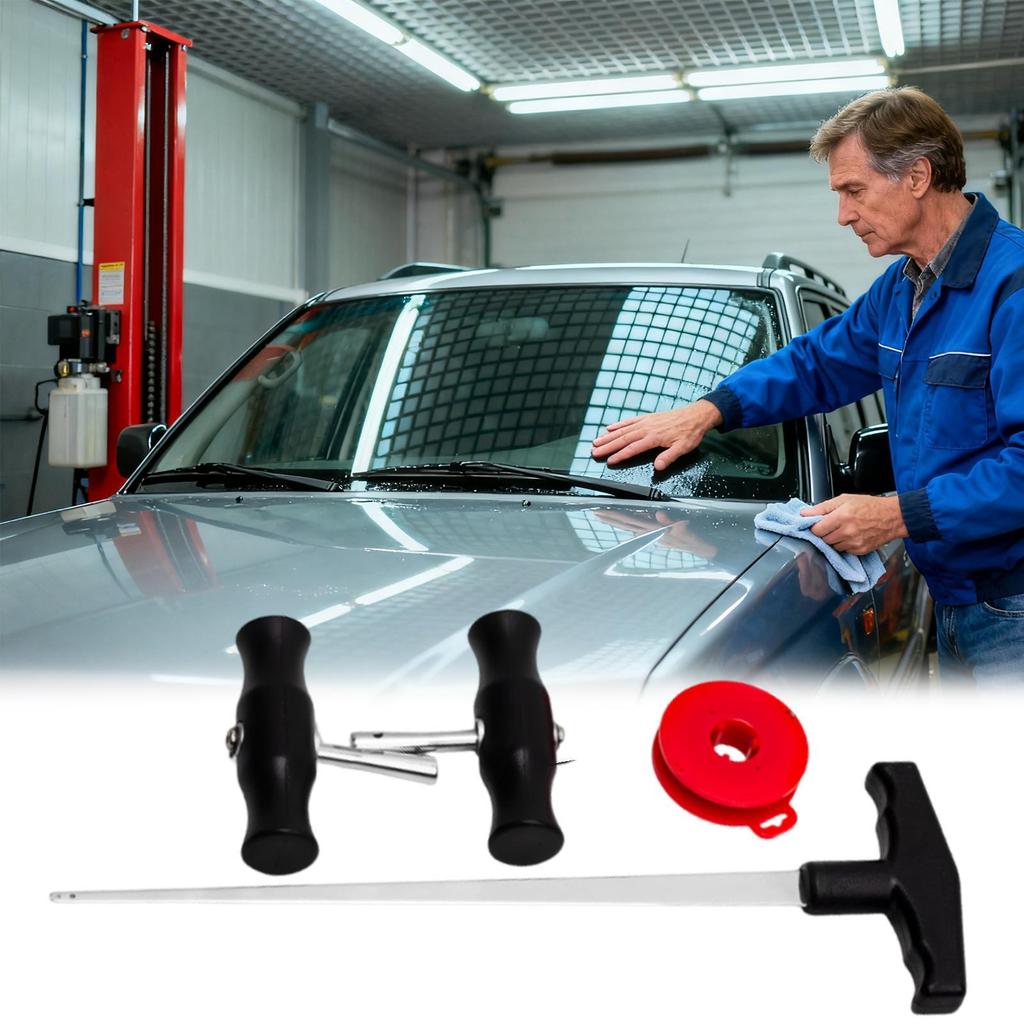 Инструменты для снятия автомобильных стекол Т-образные Винтажные Классические Авторемонтные принадлежности Инструмент для снятия стекла Для резки Фиксации Остекления Очистки от льда