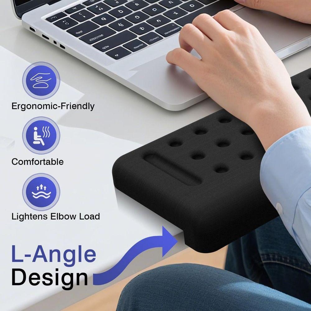 1Pc Black Desk Elbow Pad Ergonomic Non-slip Arm Cushions Elbow Support Padding Protection Rest