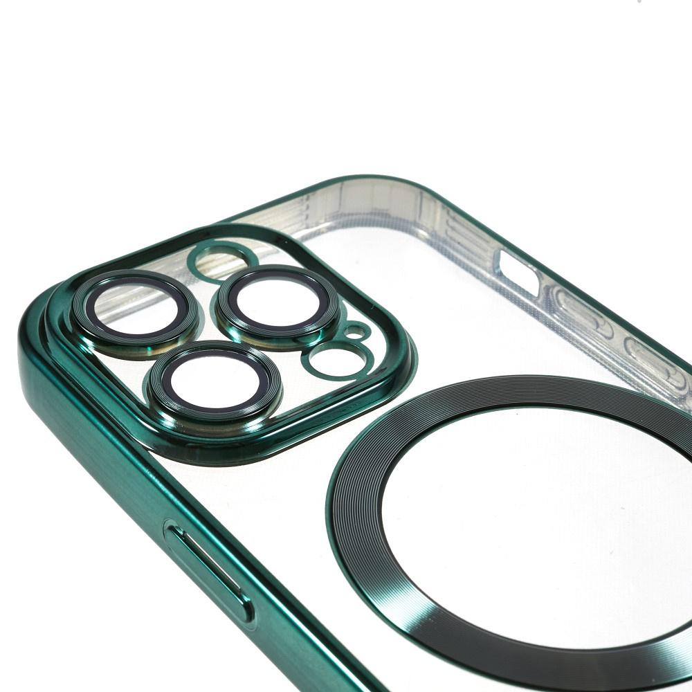 iPhone 14 Pro Case, Electro MagSafe, Green + Screen Protector