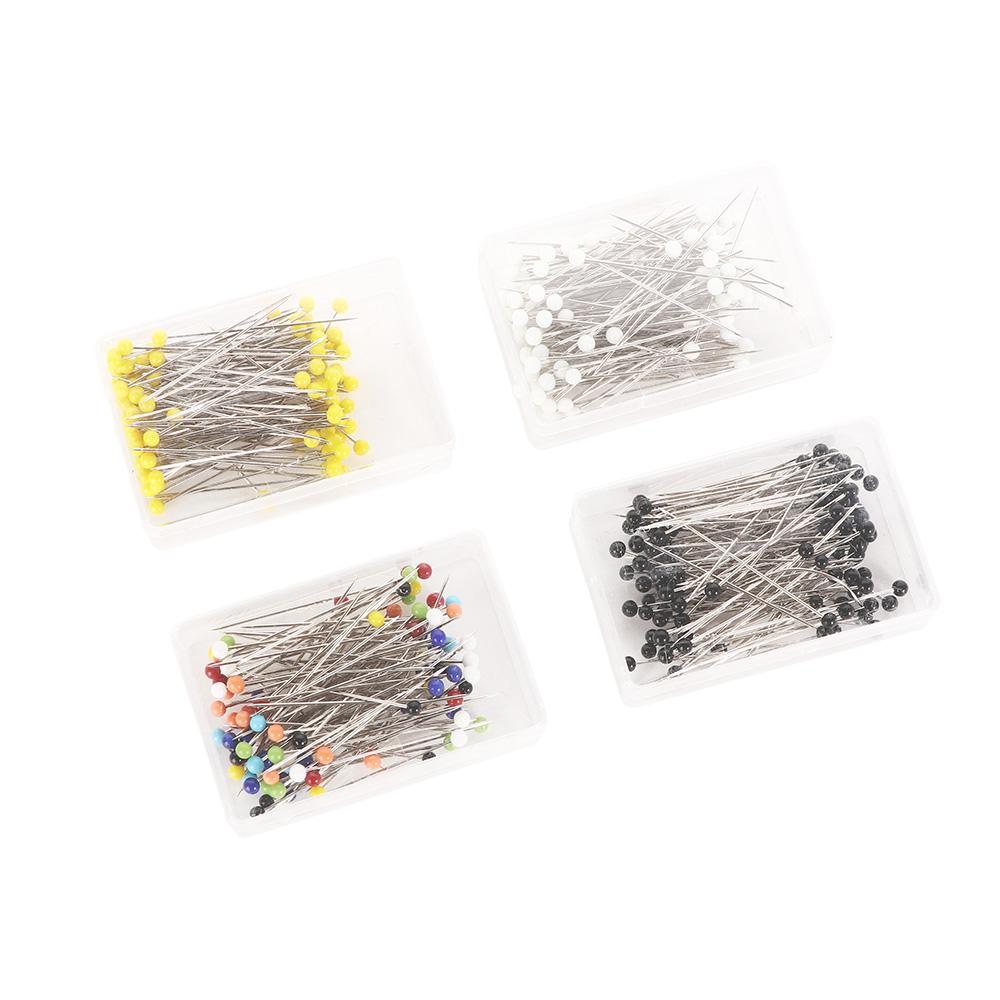 DIY Fashion Bead Glass Head Colored Stitch Safety Pin Sewing Needles Knitting Pin Dressmaking Pins