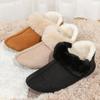 Warm Outer Wear Bag Heel Cotton Slippers Fleece Non-slip Home Cotton Shoes Winter Women's Thin-soled Indoor Short Boots
