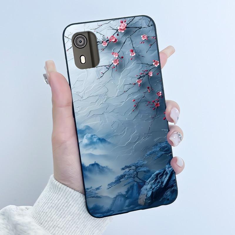 Милый чехол для Nokia C02 (ТА-1522) / C2 2-е издание Чехол Печатный Корпус Защитная Крышка Мягкий Силикон Мультяшный Чехол для Телефона
