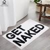 AISIRUI Get Naked Bath Mat Bathroom Rugs for Bathtub Mat Cute Bath Rugs for Apartment Decor Tufted Black and White Shower Mat