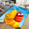 Larva Art Flannel Printed Carpet, Home Sofa Decoration for Living Room & Bedroom, Non‑Slip Play Flannel Floor Mat for Game Room