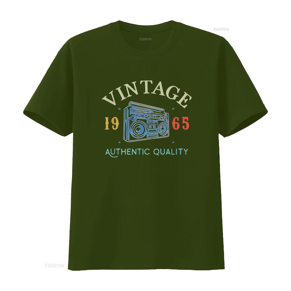 Womens 58 Years Old 1965 Vintage 58Th Birthday Idea T Shirt Black 2XL vintage Washed Casual homme graphic streetwear