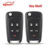 kigoauto Remote Key Case Shell 5 Button Flip Key Fob Replacement Case for Buick LaCrosse GL8 Chevrolet Volt 2010-2015