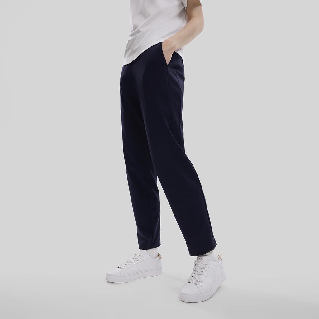 Fila Emerald Solid Color Casual Straight Leg Knit Sports Pants Women Pants Legendary-Blue F11W334603F-NV