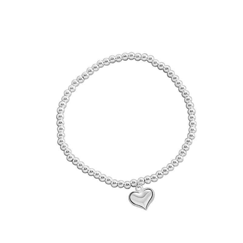 Сладкая любовь круглый браслет из бусин женский нишевый простой дизайн Ins ветер эластичный браслет ювелирные изделия женские