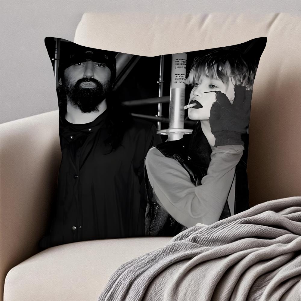 Синт Дарк Канадская Группа CCrystal Castles Наволочка Наволочка Антиклещевая Невидимая Молния Короткий Плюш Подушка для Дивана