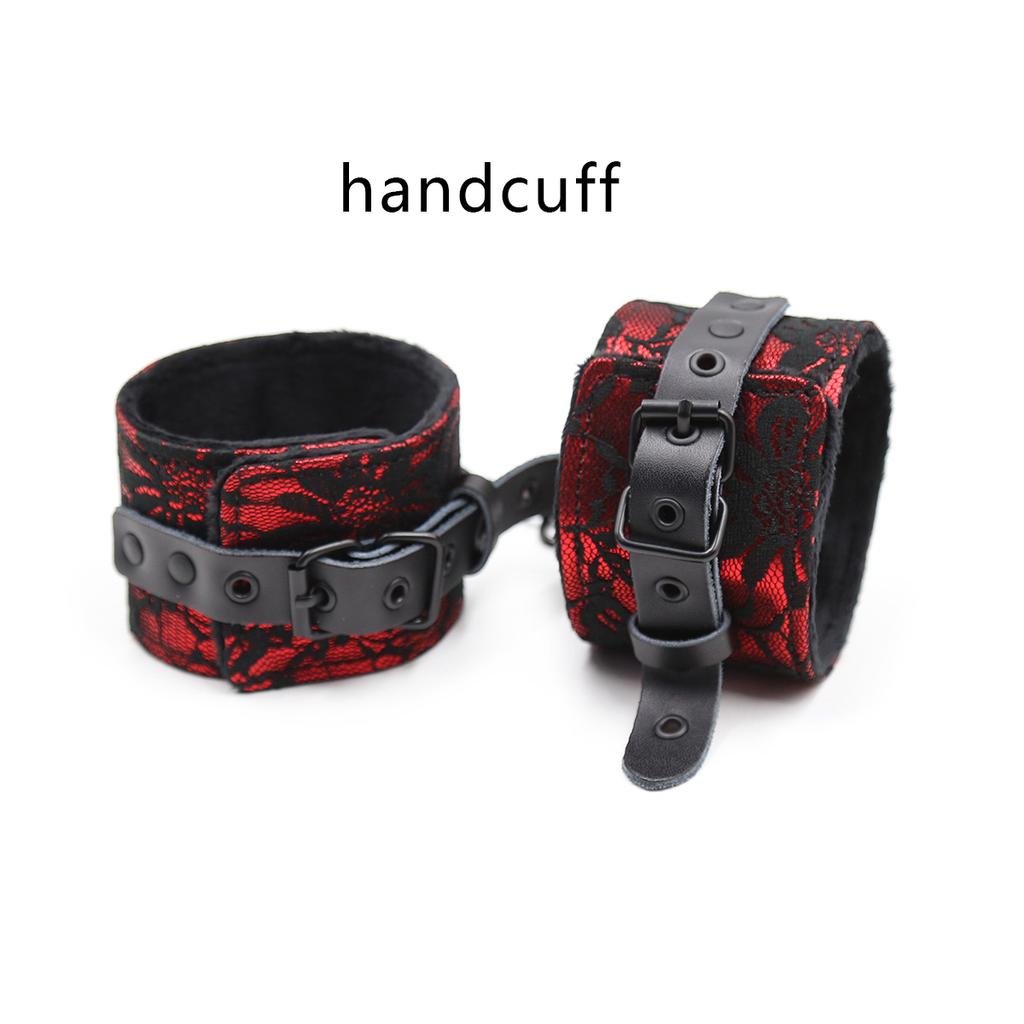 Puppy play 3pcs new arrive quality collar wrist ankle cuffs for slave role-play adult sex games,handcuffs Bondage Restraints set