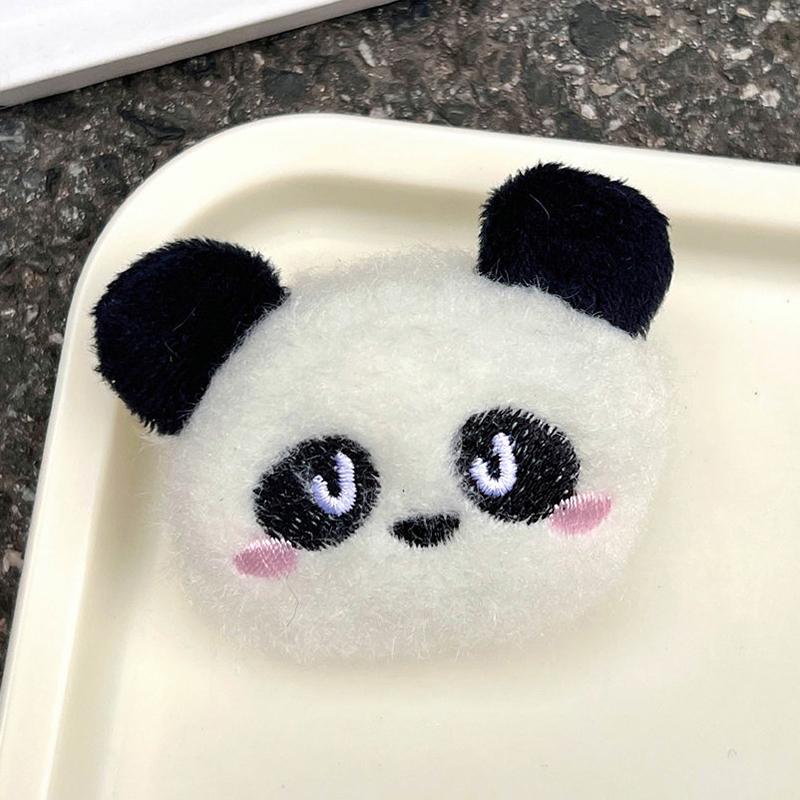 Cute Cartoon Animal Brooches Frog Bear Rabbit Panda Chick Plush Doll Personality Bag Lapel Pin Clothes Decorative Accessories