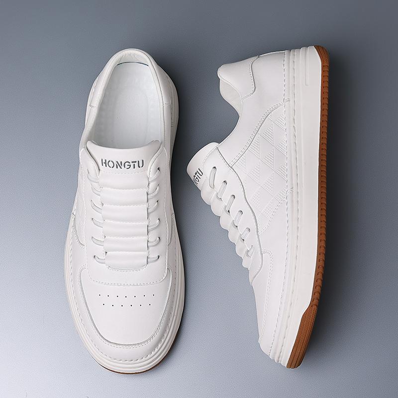 Split Leather Casual Sneakers Versatile Mens Trainers Comfy Vulcanize Shoes for Walking Hiking Jogging Footwear Man Skate Shoes