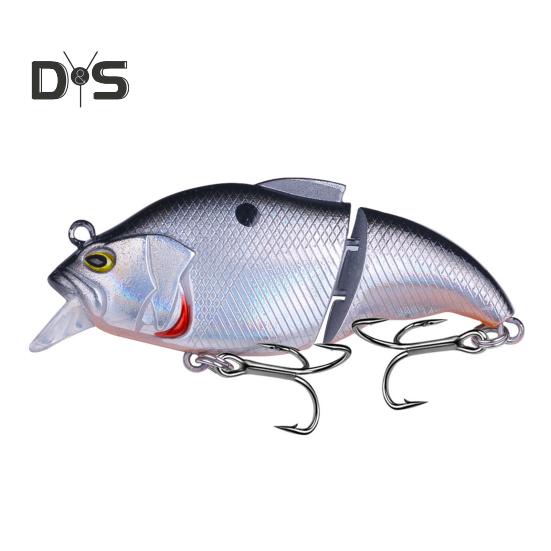 7,5 см/12 г многосоставная рыболовная приманка VIB с крючками, реалистичная двухсекционная жесткая искусственная приманка для пресноводной и соленой рыбалки